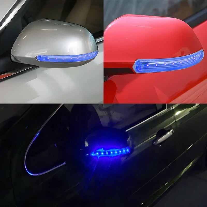 HIPOPY 2 Pcs LED Turn Signal Strip Light, Flexible Switchback Dual-Color Fork Blinkers, Waterproof Adjustable Daytime Running Tail Light Strip Kit for Car Motorcycle Snowmobile (Yellow) - Image 3
